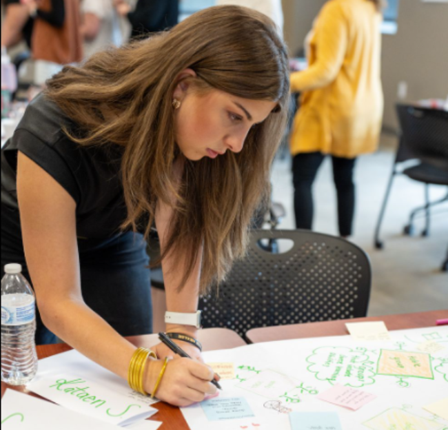 Student participating in grant project