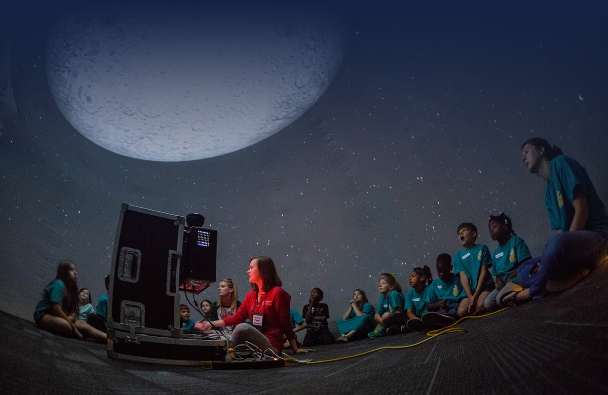 CMSE hosts an interactive mobile planetarium for elementary students